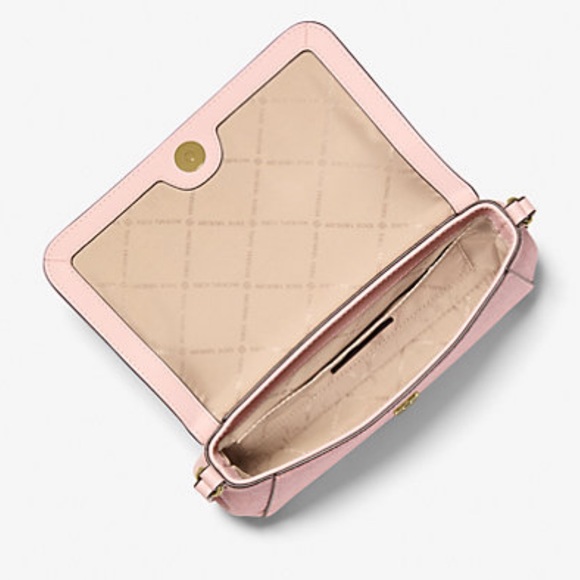 Michael Kors Light Pink Medium Logo Convertible Crossbody Bag - Picture 10 of 11